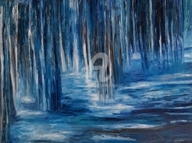 Peinture intitulée "Au-Delà-du-Réel" par Emma Henriot, Œuvre d'art originale, Huile