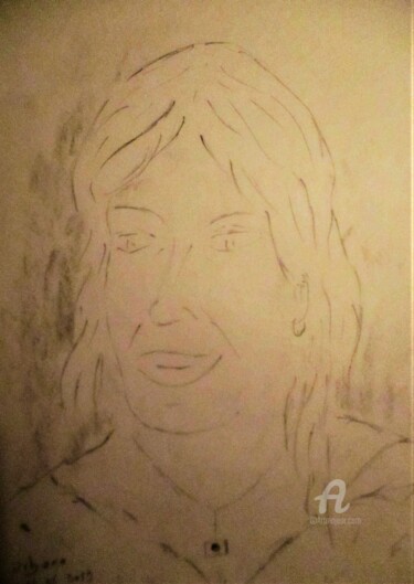 Drawing titled "Portrait de Patou." by Roberto Urbano, Original Artwork, Pencil