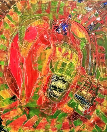 Peinture intitulée "" Pomme du paradis…" par Ela Couturier, Œuvre d'art originale, Huile