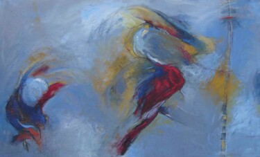 Malerei mit dem Titel "Dancing" von Johnny Semaan, Original-Kunstwerk, Acryl