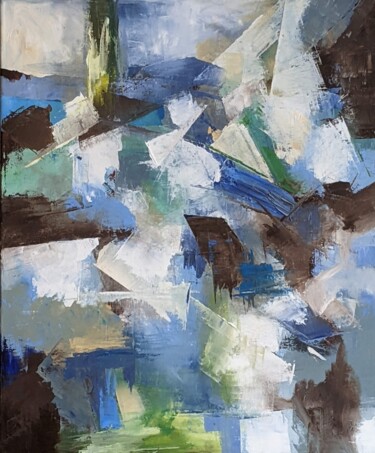Au delà de cette limite Peinture intitulée "Au delà de cette li…" par Nicole Caron, Œuvre d'art originale, Huile
