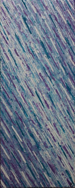 Texture couteau blanc bleue violette. Peinture intitulée "Texture couteau bla…" par Jonathan Pradillon, Œuvre d'art originale, Acrylique Monté sur Châssis en bois
