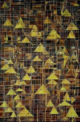 Painting titled "Surface 1" by Jose Carlos Sarmento, Original Artwork, Oil