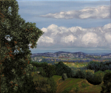 Pintura titulada "La vall de Brunyola" por Josep Maria Fontanet Sureda, Obra de arte original, Oleo Montado en Bastidor de c…
