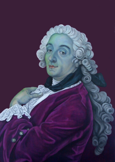 Schilderij getiteld "Trots" door Marlies Van Leeuwen, Origineel Kunstwerk, Olie Gemonteerd op Frame voor houten brancard