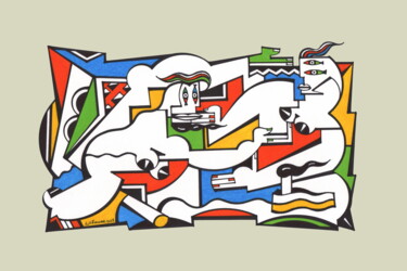 Andrographie N° 63931 Drawing titled "Andrographie N° 639…" by Lucien Ségura, Original Artwork, Marker
