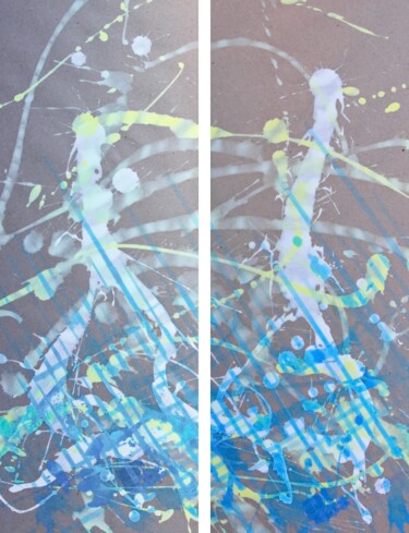 Nature Hail Diptych Картина под названием "Nature Hail Diptych" - Aleks Andr, Подлинное произведение искусства, Акрил