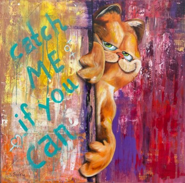 绘画 标题为“catch me if you can” 由Sabrina Seck, 原创艺术品, 丙烯