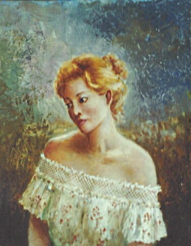 Painting titled "Debby" by Jos Kivits, Original Artwork, Oil