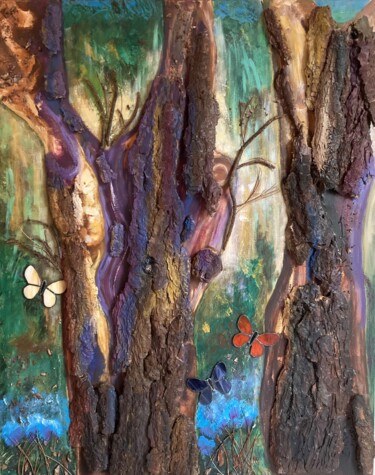 Painting titled "De Wandeling" by Rosemerel, Original Artwork, Acrylic