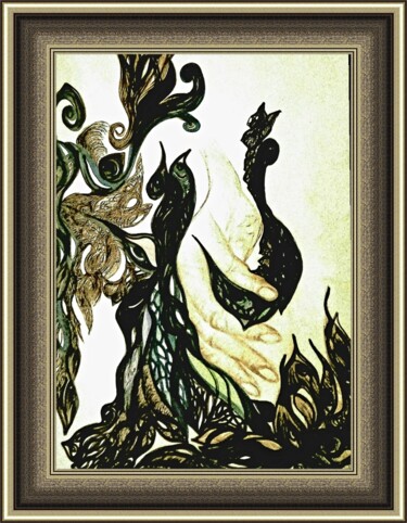 「Живота в твоята ръка」というタイトルの絵画 Anna Mytavska (Cabrerra)によって, オリジナルのアートワーク, 鉛筆