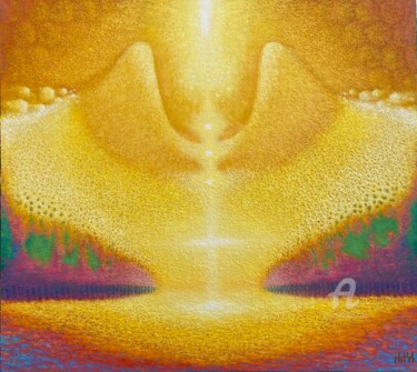 6d. Super platform activation. Vertical experience. Contact. Painting titled "6d. Super platform…" by Kuvandik Dusmanov, Original Artwork, Oil