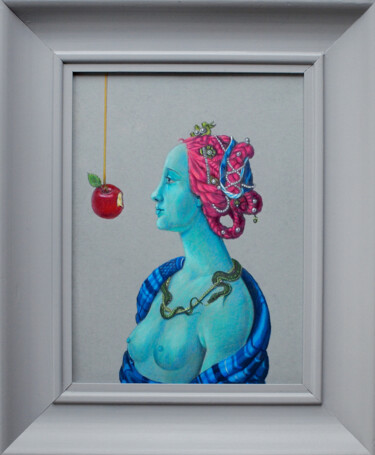 Dessin intitulée "Verleiding" par Marlies Van Leeuwen, Œuvre d'art originale, Crayon