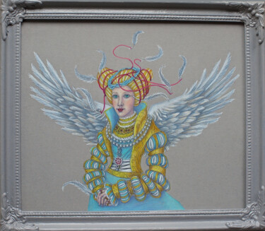 Dessin intitulée "Opvliegers" par Marlies Van Leeuwen, Œuvre d'art originale, Crayon