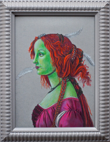 Tekening getiteld "Veerkracht" door Marlies Van Leeuwen, Origineel Kunstwerk, Potlood
