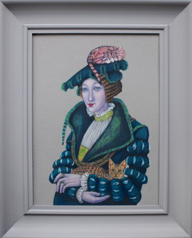 Tekening getiteld "Mispoes" door Marlies Van Leeuwen, Origineel Kunstwerk, Potlood