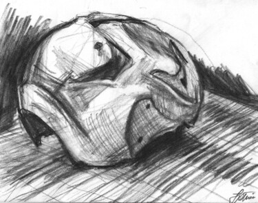 Casque de motard - croquis02 Drawing titled "Casque de motard -…" by Romain Héjé, Original Artwork, Charcoal
