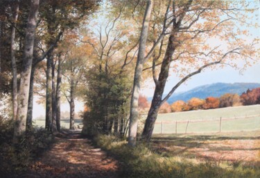 Painting titled "Automne dans le Cha…" by Michel Trapezaroff, Original Artwork, Oil