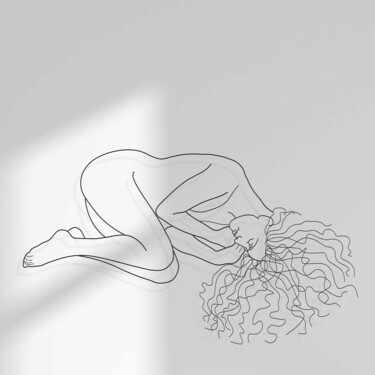 雕塑 标题为“Un filo per dormire” 由Giancarlo Morandi, 原创艺术品, 线 安装在金属上