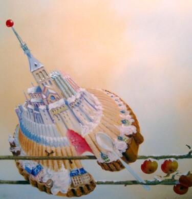 Fresque Normandie, ici ce GÂTEAU MONT SAINT MICHEL.