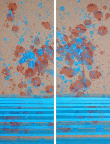 Nature Calm Diptych Картина под названием "Nature Calm Diptych" - Aleks Andr, Подлинное произведение искусства, Акрил