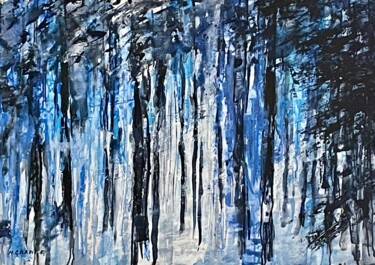 绘画 标题为“rêve de forêt 1” 由Nathalie Grange, 原创艺术品, 丙烯 安装在木质担架架上