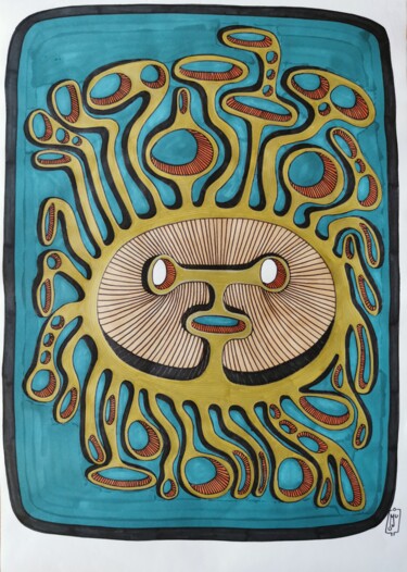 Drawing titled "SOLAIRE" by Do.M.Ju, Original Artwork, Marker