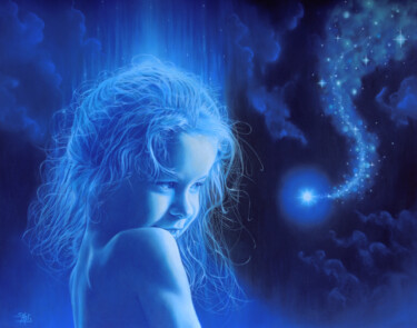 Dessin intitulée "" L'ami secret "" par Sab Arts, Œuvre d'art originale, Pastel