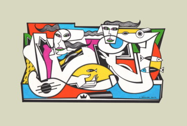 Andrographie N° 59314 Drawing titled "Andrographie N° 593…" by Lucien Ségura, Original Artwork, Marker