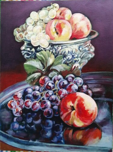 Painting titled "still life" by Natalia Shevkunova, Original Artwork, Oil