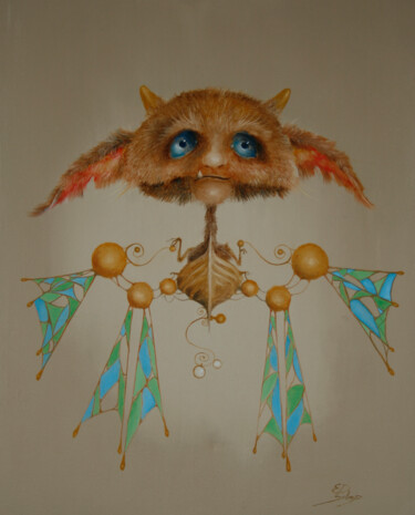 Painting titled "WeatherKite" by Ed Schaap, Original Artwork, Oil