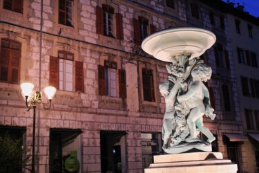 Photography titled "fontaine nocturne 1…" by Corentin Thauvin, Original Artwork, Non Manipulated Photography