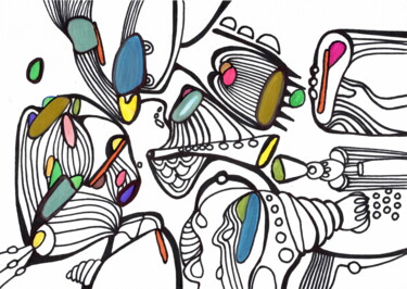 Painting titled "182. Rambler" by Veera Zukova, Original Artwork, Marker