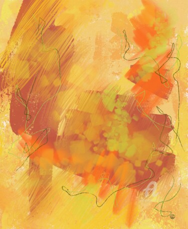 Painting titled "Solar power" by Olga Guseva, Original Artwork, Acrylic