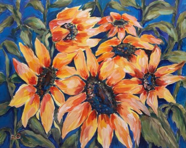 Original painting "Sun Circle" 제목이 "Original painting "…"인 미술작품 Olga Rokhmanyuk (ROArtUS)로, 원작, 아크릴