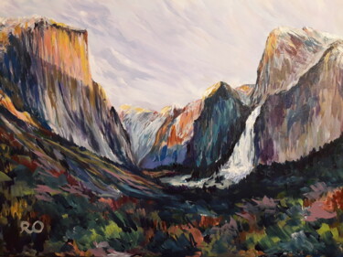 Original painting "Yosemite California" Malarstwo zatytułowany „Original painting "…” autorstwa Olga Rokhmanyuk (ROArtUS), Oryginalna praca, Akryl