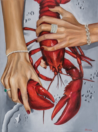 제목이 "Luxury lobster"인 미술작품 Alina Shimova로, 원작, 기름