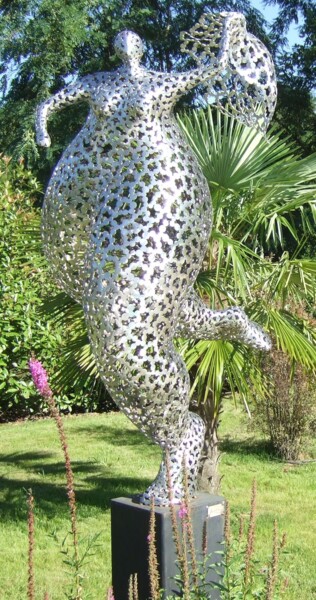 Sculpture titled "Evanescance" by Laurent Maëro, Original Artwork, Stainless Steel
