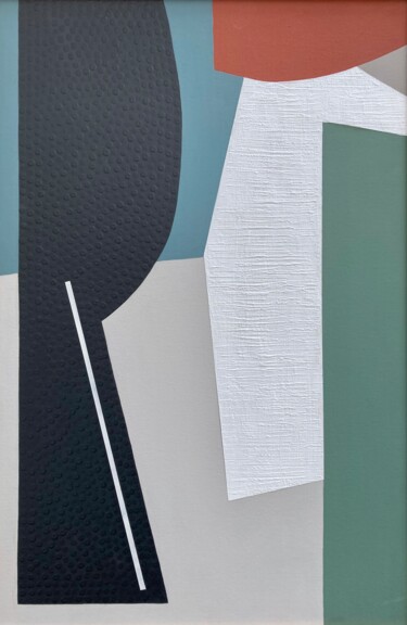 Painting titled "A matter of form I" by Sylvie Hamou, Original Artwork, Acrylic Mounted on Cardboard