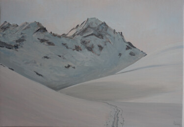 Randonnée hors-piste Peinture intitulée "Randonnée hors-piste" par Dominique Hieaux, Œuvre d'art originale, Huile