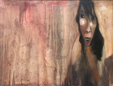 绘画 标题为“woman_2” 由Roberto Rivas, 原创艺术品, 油 安装在木质担架架上