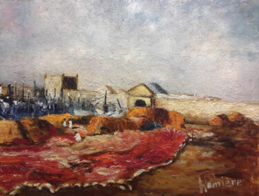 Peinture intitulée "filets de pecheurs…" par Patrick Lemiere, Œuvre d'art originale, Huile