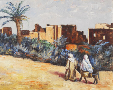 Peinture intitulée "En allant aux souk" par Patrick Lemiere, Œuvre d'art originale, Huile