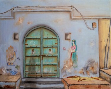 Peinture intitulée "Jodhpur" par Elaine Nederlof, Œuvre d'art originale, Huile