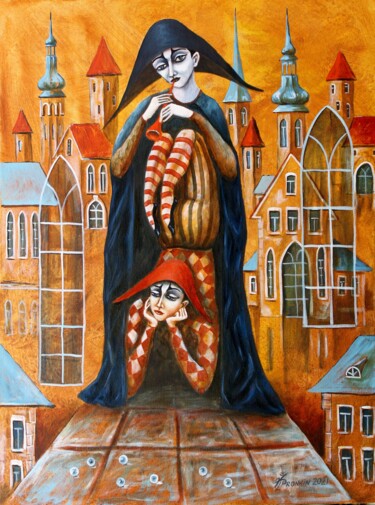 「GOTHIC NIGHT 15」というタイトルの絵画 Vladimir Pronkinによって, オリジナルのアートワーク, オイル