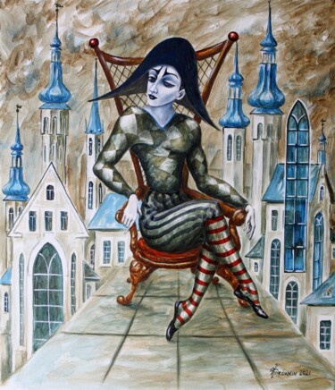绘画 标题为“GOTHIC PATRON 16” 由Vladimir Pronkin, 原创艺术品, 油