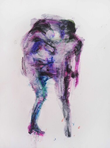 Peinture intitulée "Fight III (Cleavage)" par Cynthia Gregorova, Œuvre d'art originale, Acrylique