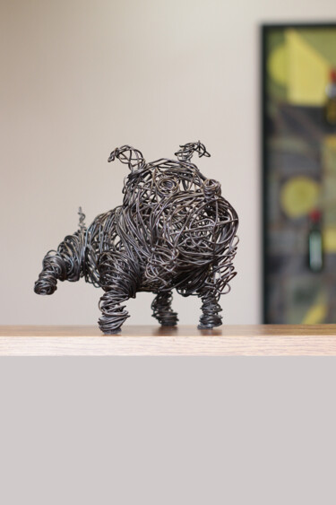 雕塑 标题为“Doggy (18x24x17 1kg…” 由Karen Axikyan, 原创艺术品, 金属