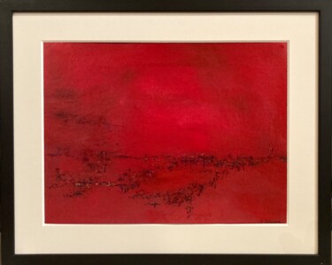 Peinture intitulée "D'écarlate" par Emmanuelle Biscara, Œuvre d'art originale, Acrylique