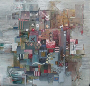 with many spots Malerei mit dem Titel "with many spots" von Reiner Makarowski, Original-Kunstwerk, Öl